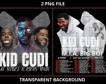 KID CUDI The Rebel Ragers Tour 2026 Archivo PNG (Descarga digital)