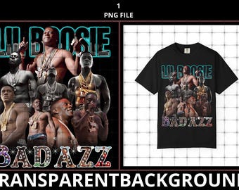 Archivo PNG de Lil Boosie: BadAzz, diseño de camiseta de fan art (descarga digital)