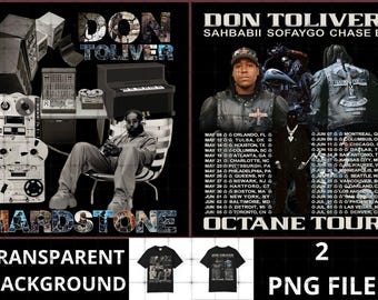 Diseño de camiseta PNG de la gira Octane Tour 2026 de Don Toliver (descarga digital)
