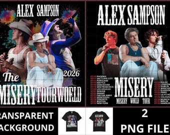 Alex Sampson "The Misery World Tour" 2026 Archivo PNG (Descarga digital)