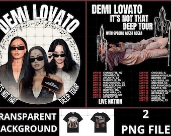 Demi Lovato It's Not That Deep Tour, Diseño de camiseta PNG (Descarga digital).