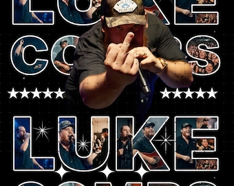 Camiseta vintage de Luke Combs con estampado de concierto country (descarga digital)