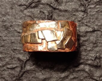 Dragonscale Ring in Copper and Silver