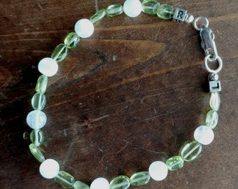 Peridot and Moonstone Bracelet