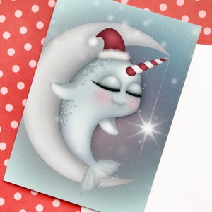 Carte illustrée, Narval de Noël
