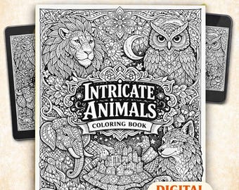 100 Intricate Animals: A Premium Coloring Book for Adults