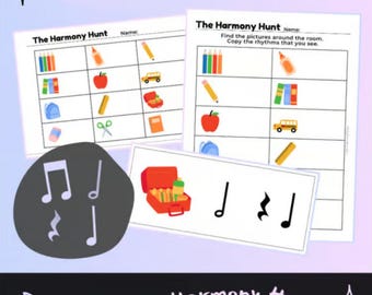 Harmony Hunt: Half Note Rhythms Scavenger Hunt