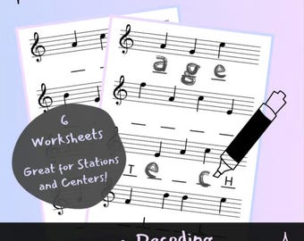 Treble Clef Note Decoding: Elementary Music Centers/Station Activity
