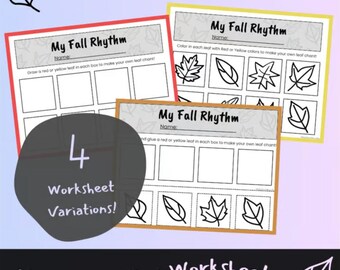My Fall Rhythm Worksheet Set