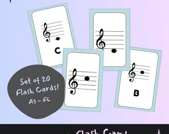 Treble Clef Flash Cards