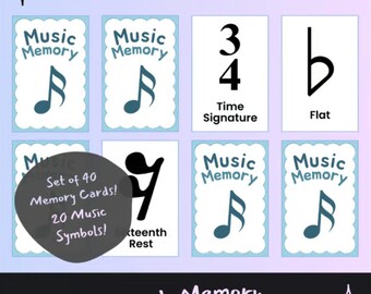 Music Symbol Memory: Elementary Music Centers Activity