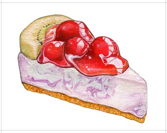 Cheesecake - Handpainted by Joanna Jensen // Art print