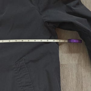 Vintage 1986 US Military Black Raincoat Trench Coat Men's Large 42-44R Minimalist Gorpcore Techwear Overcoat | Dark Academia Detective Coat image 7