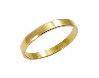 14K  wedding band. Thin gold wedding ring. Square ring. men wedding ring. women wedding ring. Unisex ring (2137)