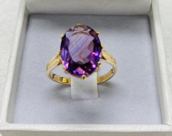 14k Gold Victorian Amethyst ring. anniversary gift ideas. Amethyst  jewelry.  antique  ring. Vintage Amethyst ring