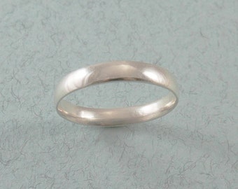 Gold Comfort fit  Band.3.8/1.2mm.  wedding gold band. double Rounded Dome gold ring. gold wedding ring.  Men's wedding band. woman band.