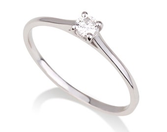 0.13ct Diamond engagement ring .Promise Ring. Stacking Ring. natural diamond ring. solitaire diamond ring. Statement classic diamond ring