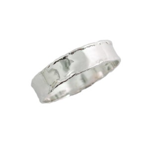 Alliance en or blanc 14 carats avec bords incurvés. Alliance en or pour homme et femme, or jaune (gr-9376-854)