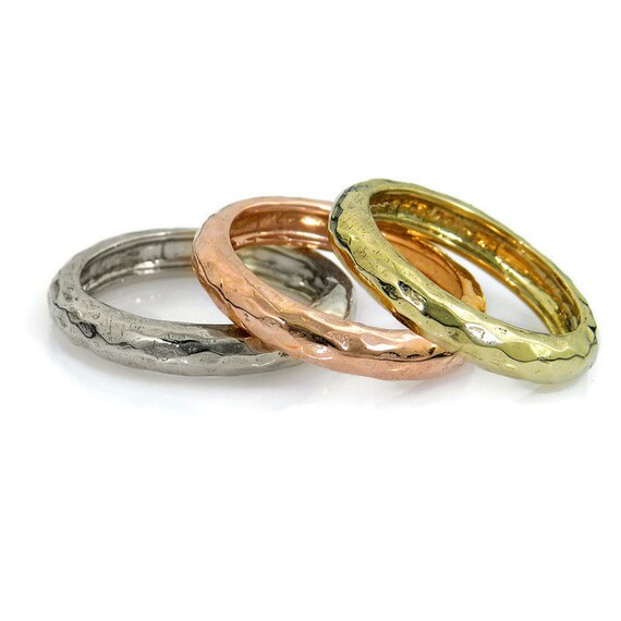 Gold wedding ring. Gold domed hammered ring. Classic wedding ring.Gold wedding ring. Hammered wedding ring. Round wedding ring (gr-9155-893)