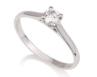 0.27ct Diamonds engagement ring .Promise Ring. Stacking Ring. natural diamond ring. solitaire diamond ring. Statement classic diamond ring