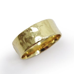 Strukturierter Ehering aus 585er Gelbgold. breiter Ehering Gold Ehering für Männer Frauen, Gelbgoldring