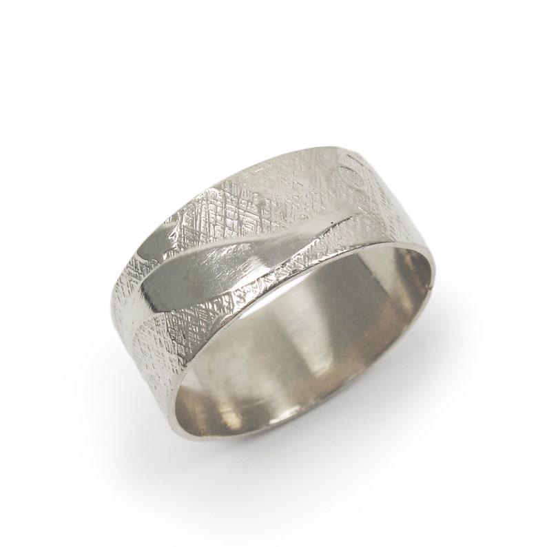 Textured wedding band Wide wedding band Gold rind White gold wedding band Gold wedding band gr-9162-654 Autumn leaves wedding band