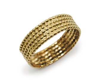 INDIAn LOVE -ETHNIC wedding ring - 14k yellow gold (gr-9284)