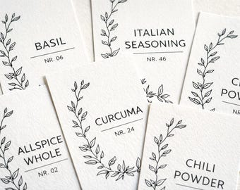 Minimalist Spice Labels Printable, Herb and Spice Labels, Pantry Labels, Kitchen Organization Labels, Instant Download, Spice Jar Labels