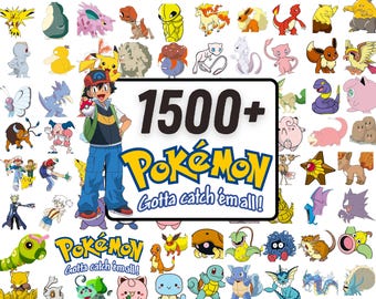 Pokemon Designs Bundle Layered Items | 335+ UNIQUE DESIGN, Layered Vector Svg files, Pikachu Svg Cricut & Silhouette, Instant Download