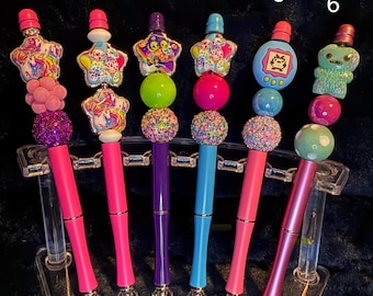 Lisa Frank, Tamagotchie, and Ugly Monster Inspired Metal Pens