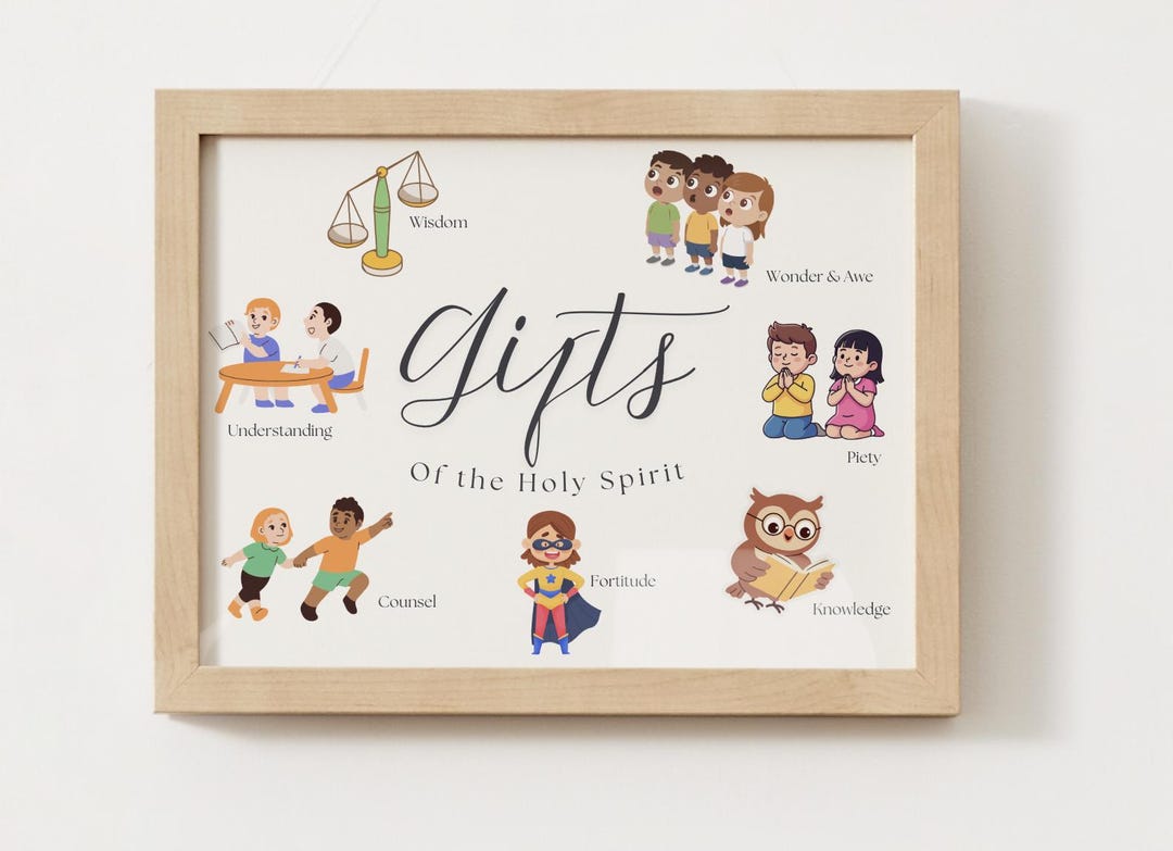Seven Gifts of the Holy Spirit Poster for Kids | Catholic Homeschool ...