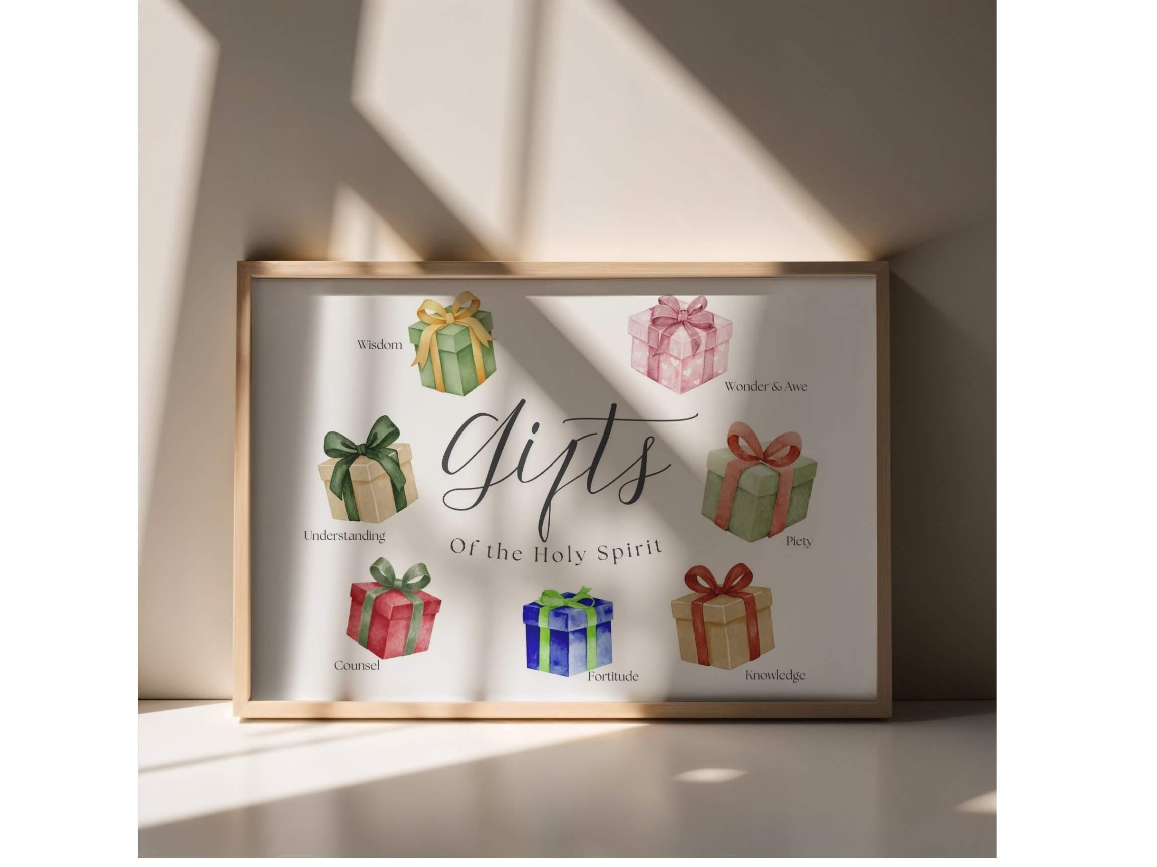 Seven Gifts of the Holy Spirit Poster for Kids | Catholic Homeschool ...