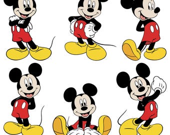 Mouse SVG Set, Outline, Layered, Cricut Silhouette Cut File (Digital Download)