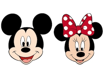 Mouse Couple SVG PNG, Outline, Layered, Cricut Silhouette Cut File (Digital Download)