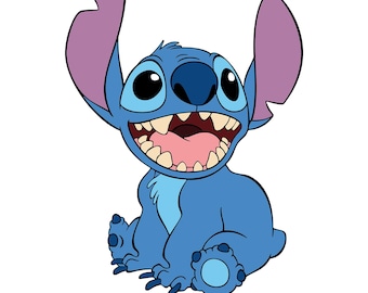 Stitch SVG PNG, Kawaii Cartoon Cricut File, Tropical Clipart, Instant Digital Download
