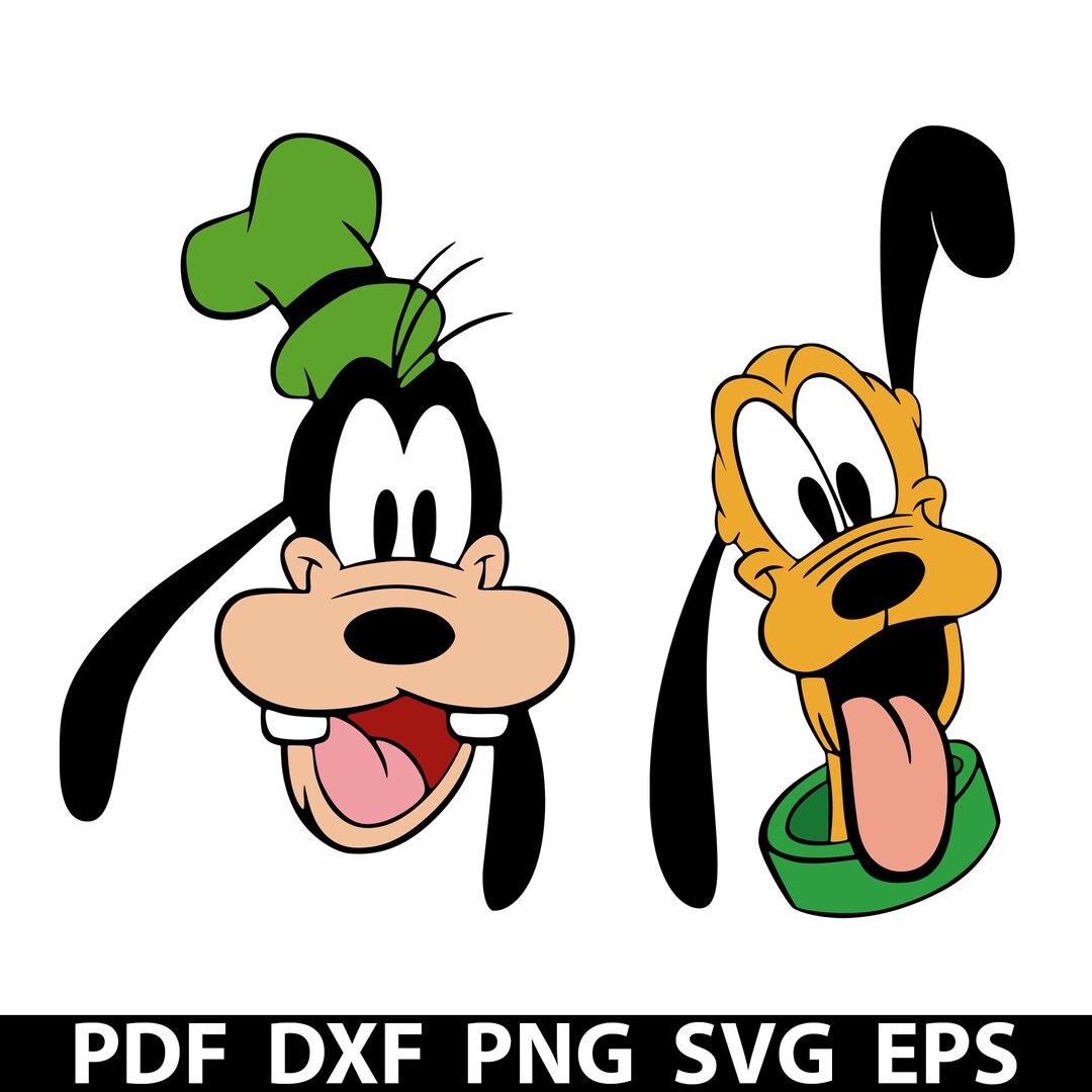 Goofy SVG, Pluto Vector PNG, Clipart, Pdf, Dxf, Eps, Digital File. - Etsy