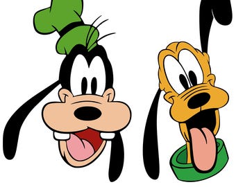 Goofy Pluto SVG PNG, Cricut Silhouette Cut File, pdf dxf eps Digital Download