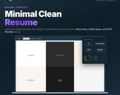 Resume Template Canva | Minimalist CV | ATS Friendly Resume | Cover Letter | A4 2026