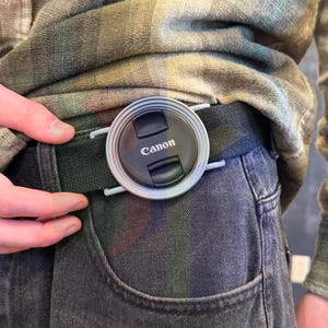 Multi-size Camera Lens Cap Holder for Belt