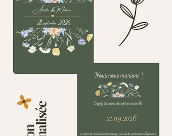 Save the date printable - Faire-part de mariage personnalisables