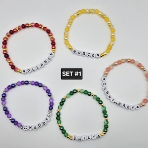 Beaded Bracelets – Fandom Ship Names, Custom Sizing Available