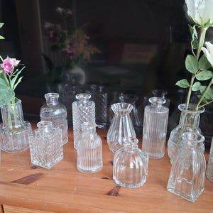 Jarrones de cristal para flores de boda, centros de mesa, juego de 12 unidades de variedades variadas.