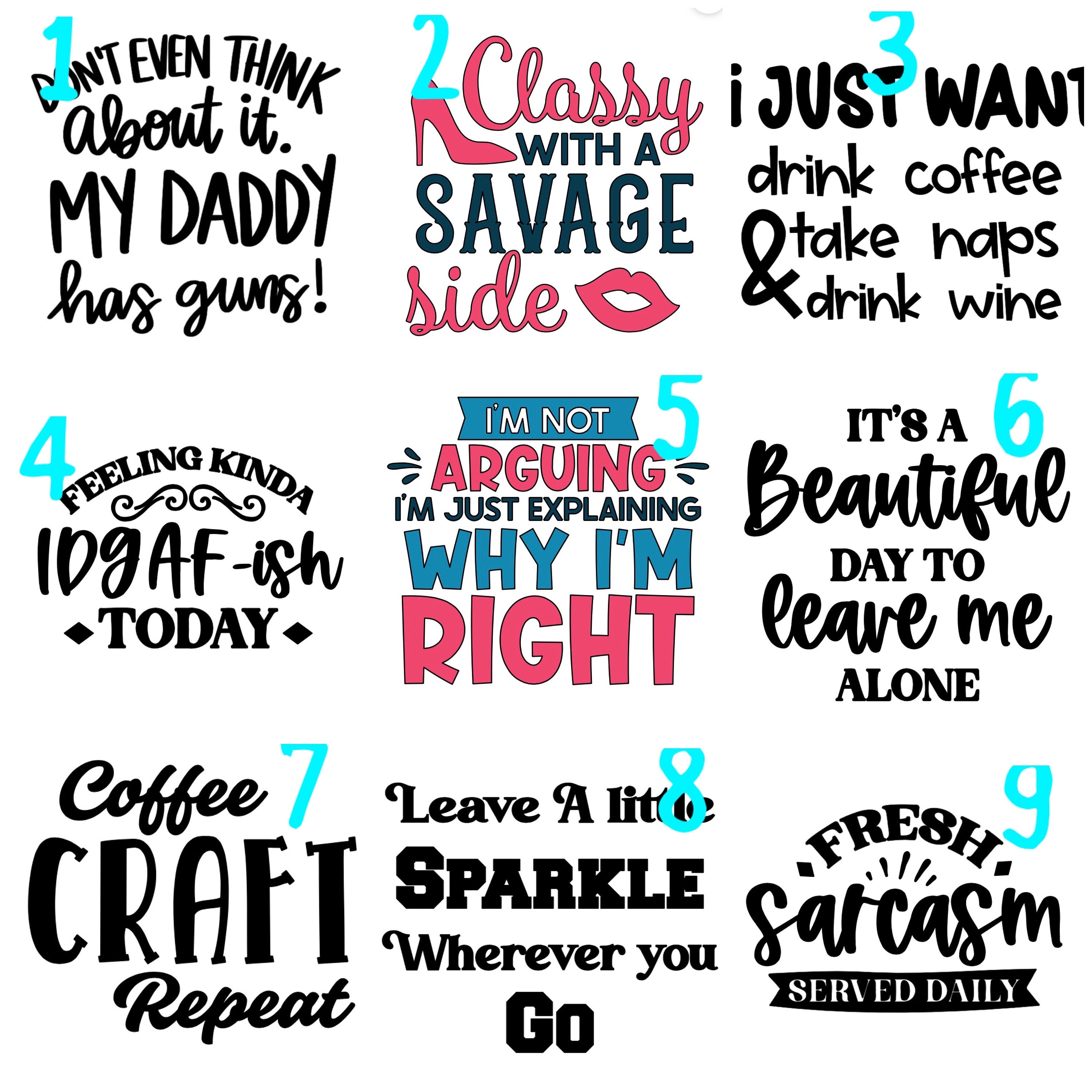 Sarcasm Themed Permanent Adhesive Vinyl Car Decals