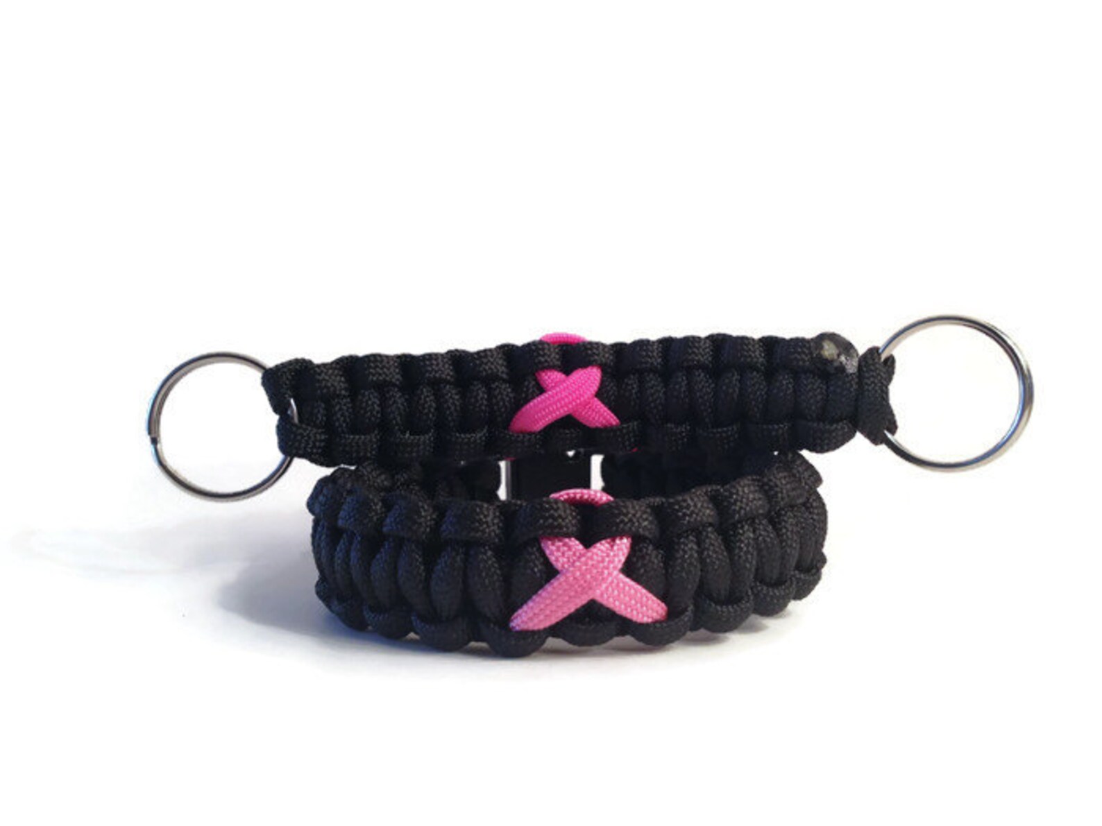 Cancer Awareness Ribbon Paracord Bracelet and Keychain Set Etsy