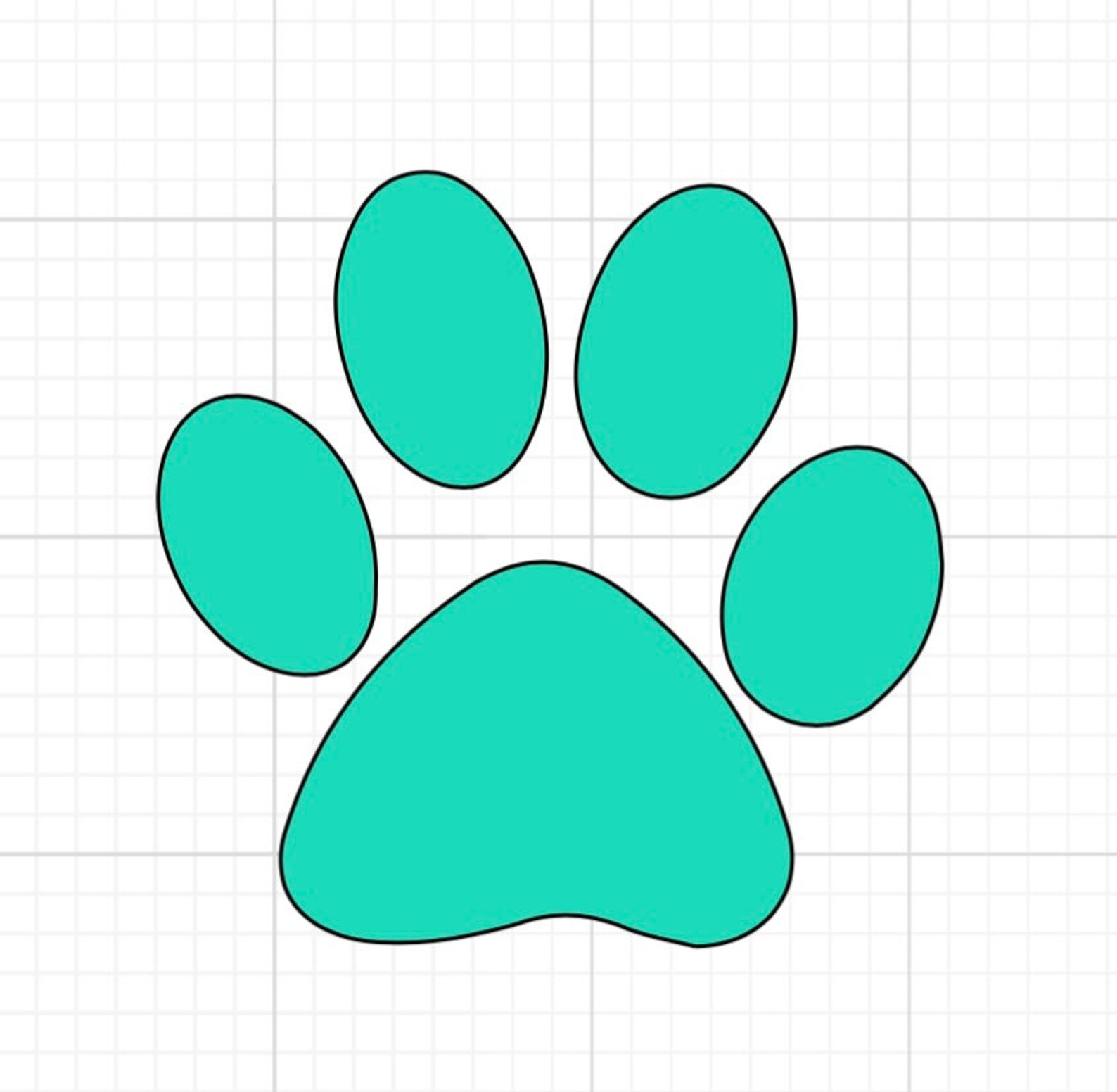paw print themed permanent adhesive vinyl car decals etsy