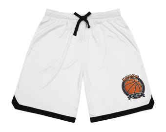 Hoops Basketball logo Shorts | Rib trim athletic shorts