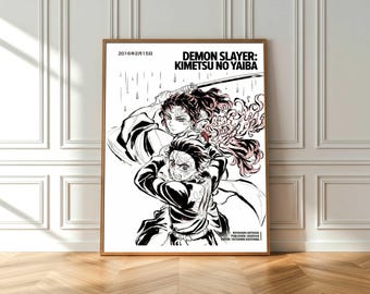 Tanjiro Kamado Poster – Demon Slayer Wall Art, Minimalist Manga Wall Art, Japanese Style Decor, Anime Wall Art Print, Room Poster