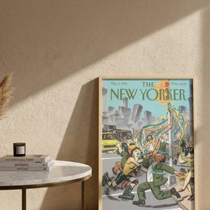 The New Yorker Cover Poster May 2 1994, Vintage Magazine Cover Print, Retro Editorial Wall Art, New York Decor, Gallery Wall Poster image 4
