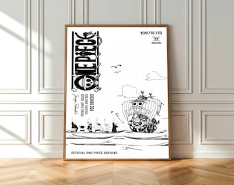 One Piece Wall Art, Minimalist Wall Decor, One Piece Wall Art, Monkey D. Luffy, Roronoa Zoro, Anime/Manga Pirate Poster, Room Poster