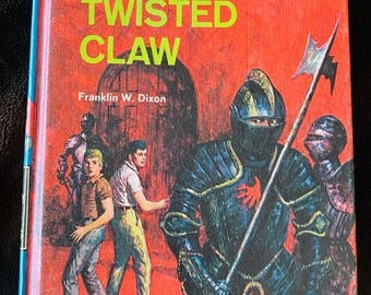 Edición vintage de tapa dura azul de Hardy Boys #18 - La garra retorcida (1969)